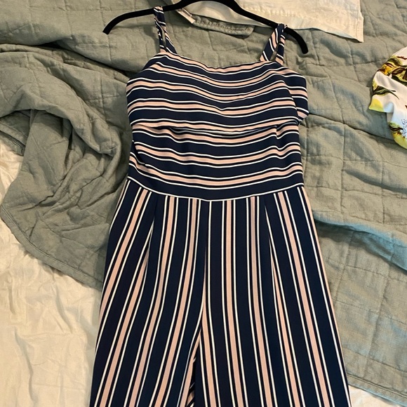 navy and pink jumpsuit - Picture 3 of 5